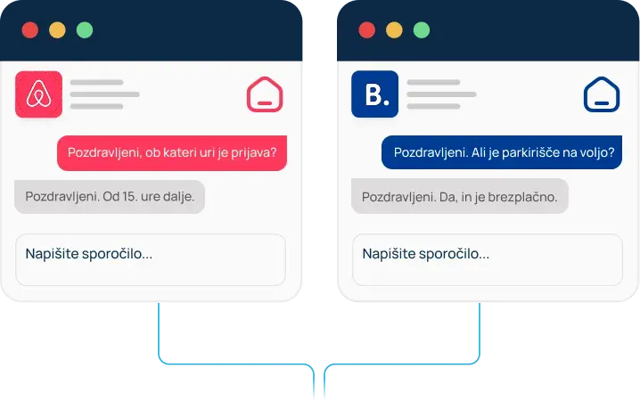 Poruke gostiju iz OTA kanala na mobitelu